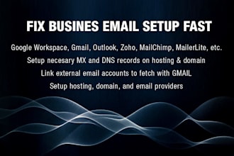 setup business email, google workspace, zoho, outlook, mx dns records