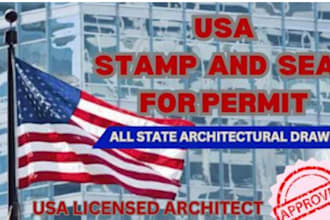 stamp architectural and engineering drawings for US permit approval