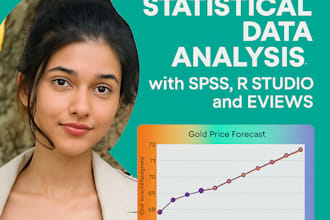do statistical data analysis with spss, r studio and eviews