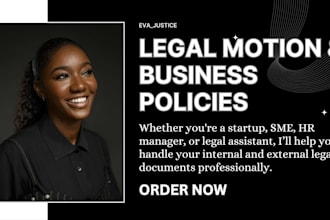 write review legal motion business policies gdrp compliance employment agreement