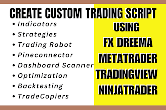 create expert advisor, indicators, and dashboard on metatrader mt4 or mt5