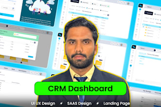 do figma UI UX design for CRM, dashboard saas, landing page