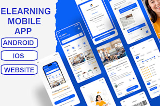 develop online course app, school app, educational app, elearning application
