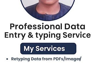 do a fast typing job, retype scanned document, type pages