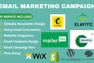 do email marketing automation campaign via zoho crm mailerlite klaviyo pipedrive