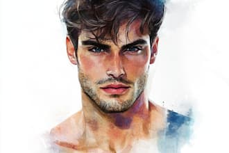 make your photos into colorful portraits with watercolor