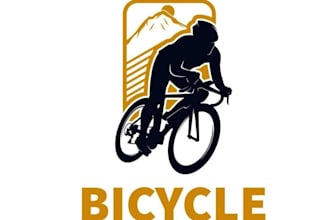 create a vintage bicycle logo design for your company