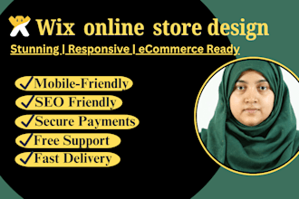 design a professional wix online store website