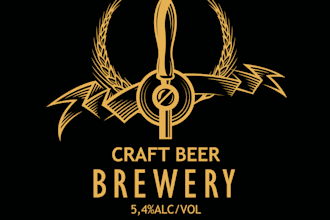 create professional modern minimalist business brewery logo design