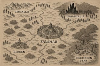fantasy map illustration, cartography, dnd map, city map, tolkien board games