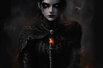 freehand draw dark art, horror and brutal illustration