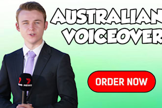 record professional australian voice over or news narration