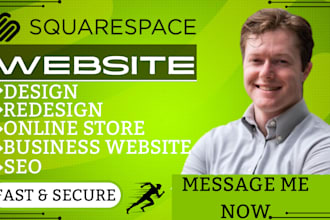 build a professional squarespace website for your business or online store