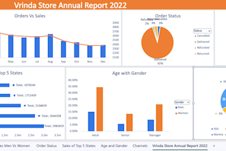 create excel dashboard , pivot tables, and insightful data analysis