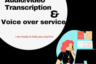 do audio,video transcription and voice over service in swahili and english