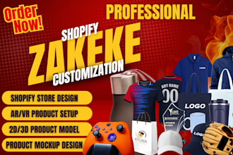 do 2d 3d shopify store product configurator zakeke customily teeinblue kickflip