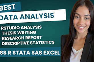 do advance statistical data analysis using spss, r studio and excel