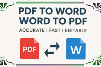 convert PDF to word or word pdf professionally