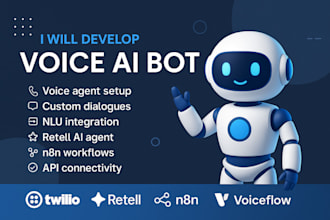 develop voice ai bot twillo studio retell ai agent n8n developer voiceflow api