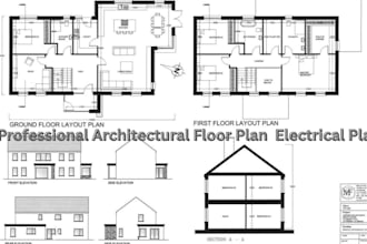 draw floor plan, photometric electrical, site plan, grading plan, city permit