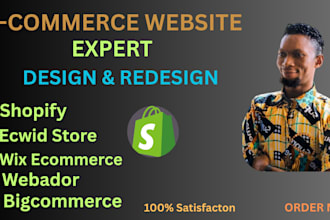 design or redesign shopify, wix ecommerce, webador, ecwid, shopify developer