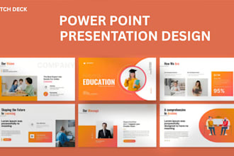 design powerpoint presentation, and investor pitch deck, for your business