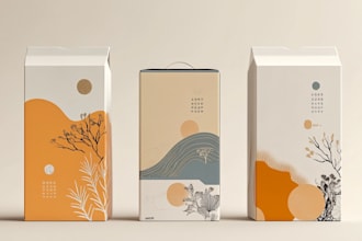 do custom box packaging design and product box design
