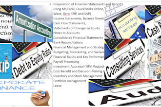 help you in accounting tasks, budgeting, financial management and finance tasks