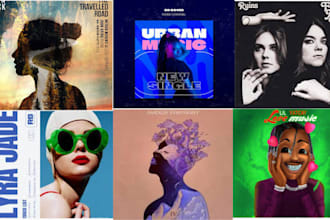 do professional hip hop single art or music album cover art