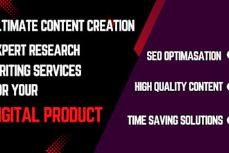 research and create content for digital products
