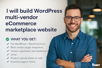 build wordpress multi vendor ecommerce marketplace website or multi vendo