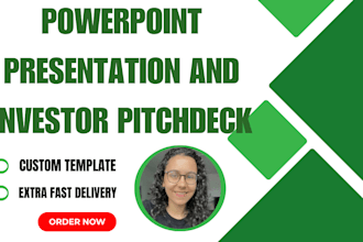 build investor pitchdeck  and powerpoint presentation design for your business