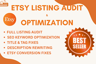 audit etsy shop fix optimize etsy listing to boost sales and traffic for ranking