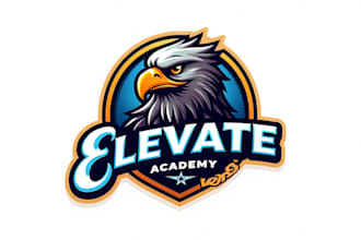 design eagle mascot logo with express delivery