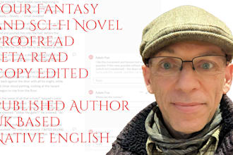 copy edit and proofread your fantasy or scifi book with no ai