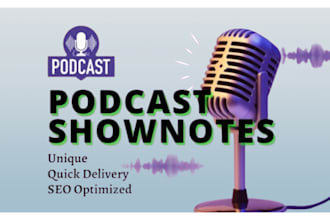 write clear engaging podcast show notes for your episodes