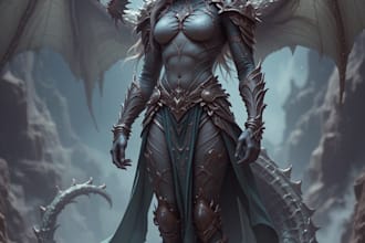 make a unique fantasy character concept art