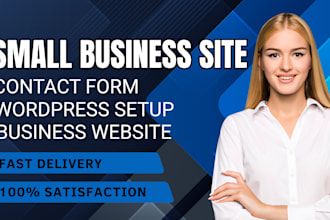 wordpress website design small business contact form business website