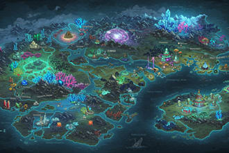 create a awesome detailed fantasy map for dnd and fiction, game or etc