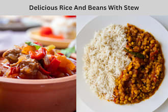 do your delicious rice and beans with stew