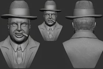 do realistic 3d head bust model face sculpt full body model stl file 3d printing