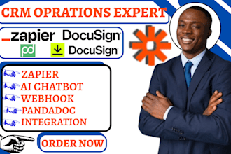 setup zapier integration ai chatbot pandadoc docusign fillable form webhook ads