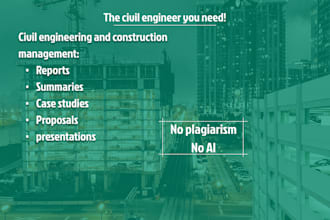 do your research and reports in civil engineering