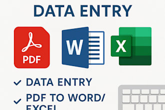 convert PDF to words, excel or do  fast data entry