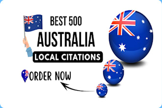 build 500 australia local citations for local SEO rankings