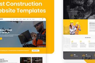 design a premium construction website or contractor website
