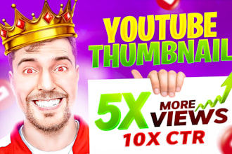 create amazing clickbait youtube thumbnail design in 2 hours
