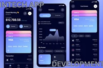 develop a scalable fintech app, neobank app, wallet app, money transfer app