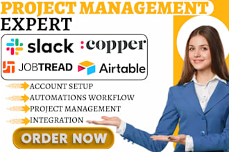 setup jobtread nifty integration copper crm gantt slack automation airtable va