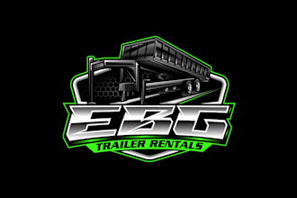 create exclusive and marvelous dump trailer logo design